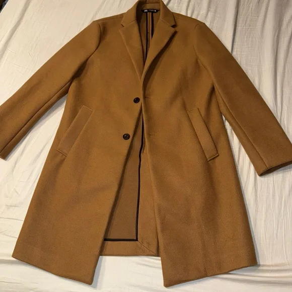 Zara Tan Women's Blazer Coat - Picture 4 of 11